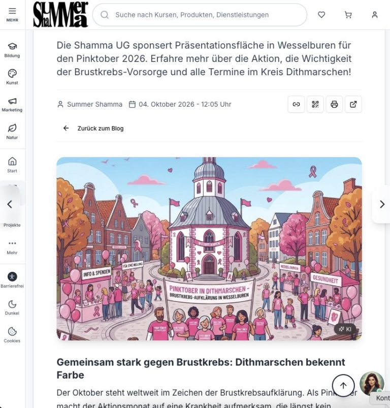 Pinktober Blog-Bericht der Shamma UG